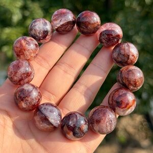 18mm stretchable chunky fire quartz bracelet 1147